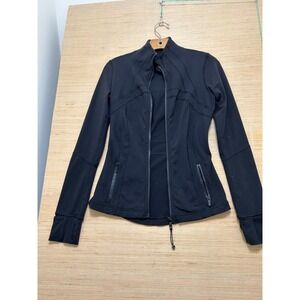 Lululemon Define Jacket Women's 4 Full Zip Thumbholes Athletic Black (Lint)